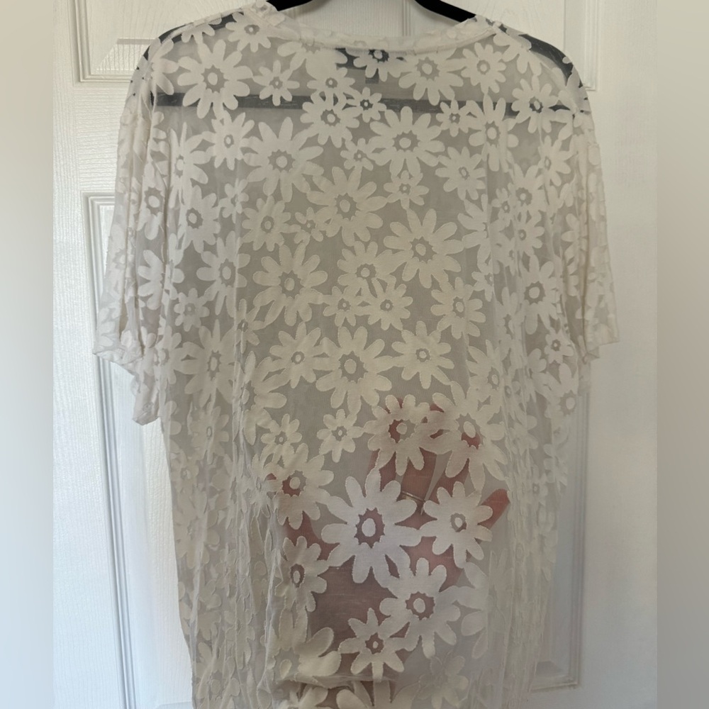 Top Shop sheer flower top